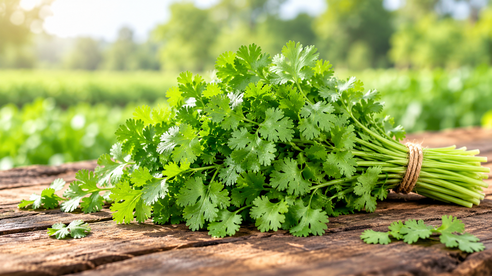 Coriander Leaves powder and dried fruit capsule / pods