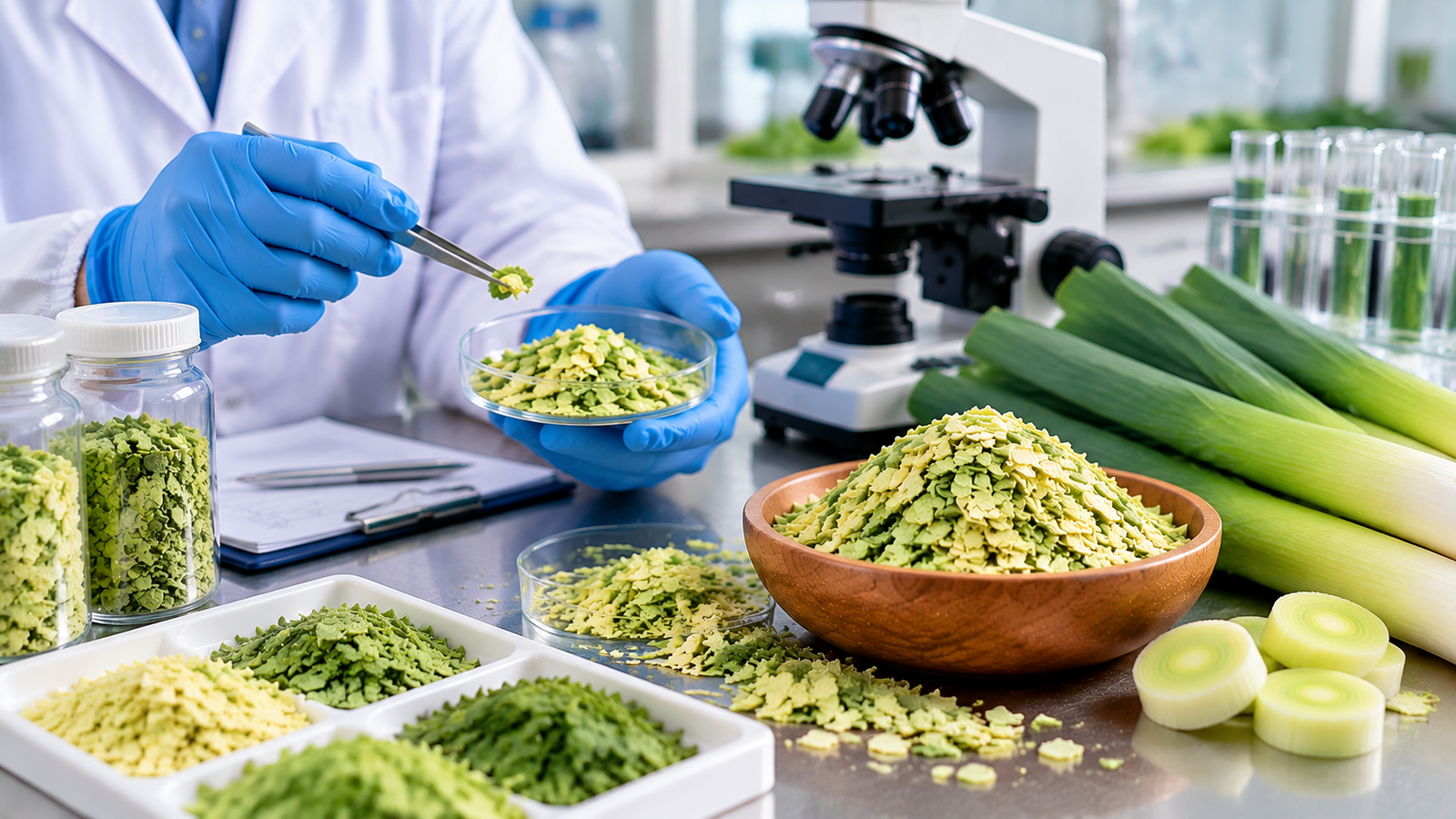 Leek Flakes processing