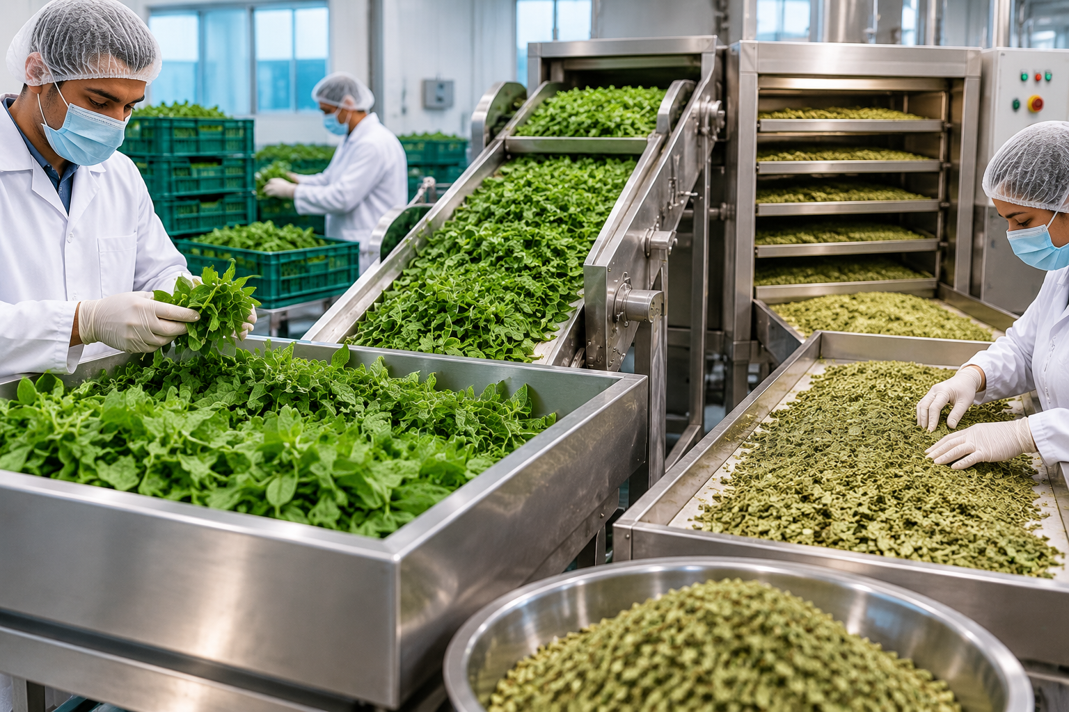 Oregano processing