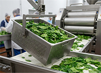 Spinach Leaves processing
